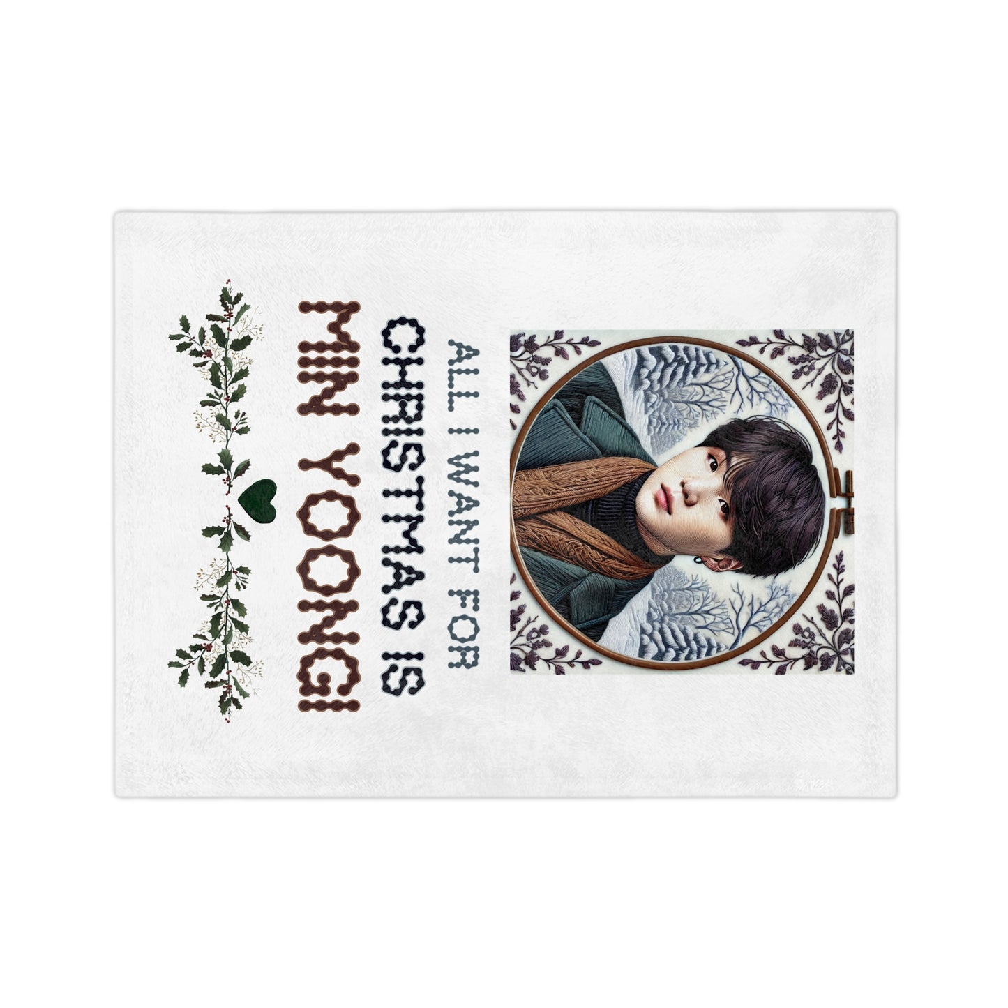 Christmas Yoongi Velveteen Microfiber Blanket