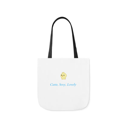 Cutie, Sexy, Lovely Canvas Tote Bag, 5-Color Straps