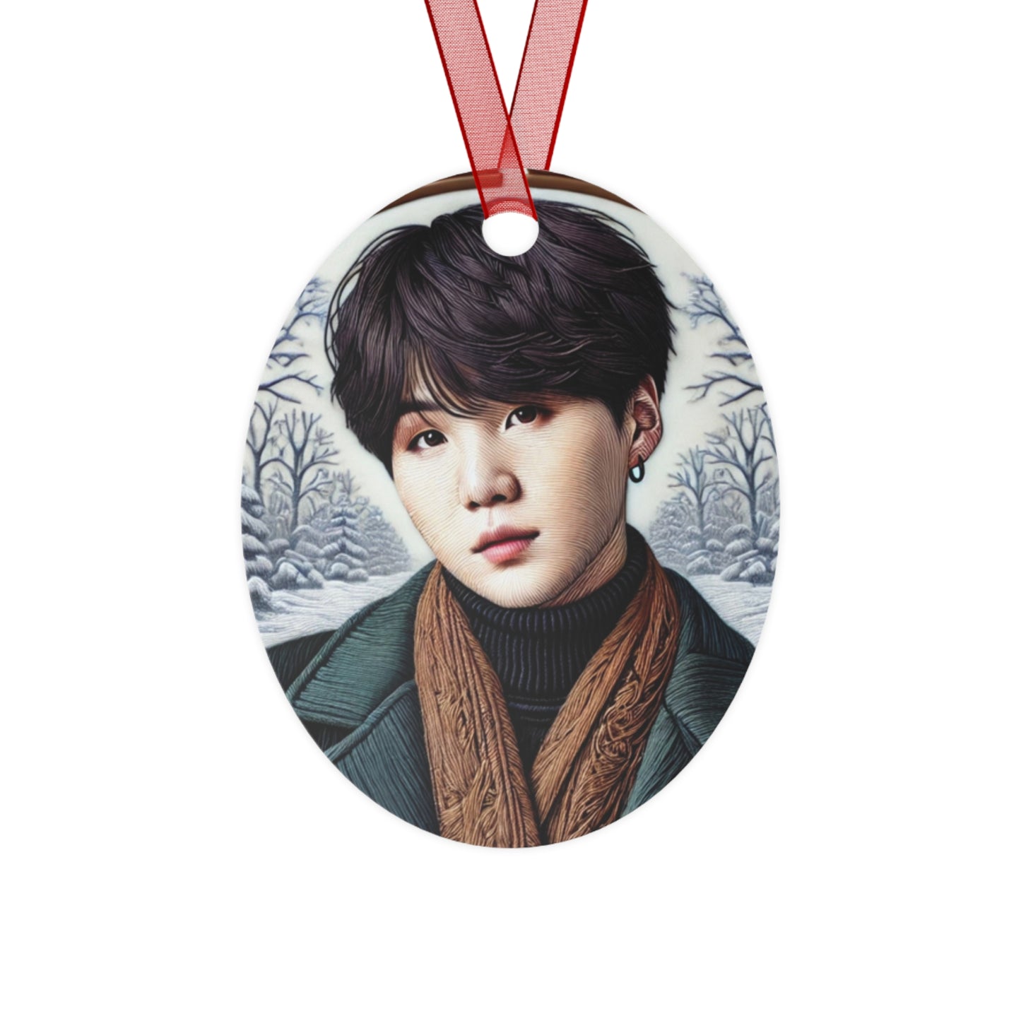 Christmas Yoongi Metal Ornaments