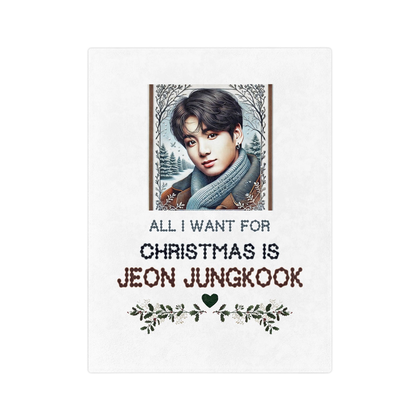 Christmas Jungkook Velveteen Microfiber Blanket