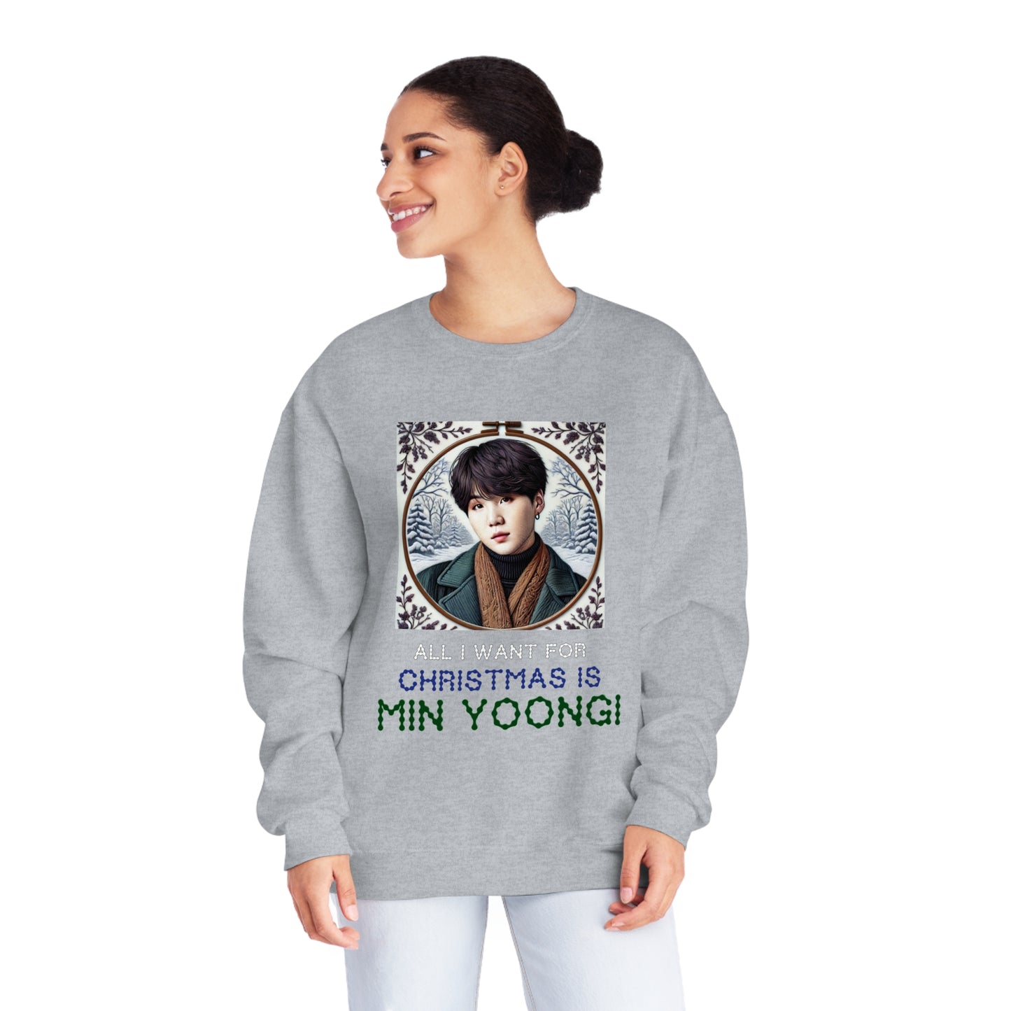 Christmas Yoongi Unisex NuBlend® Crewneck Sweatshirt