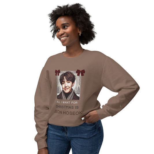 Christmas Jhope Unisex Lightweight Crewneck Sweatshirt