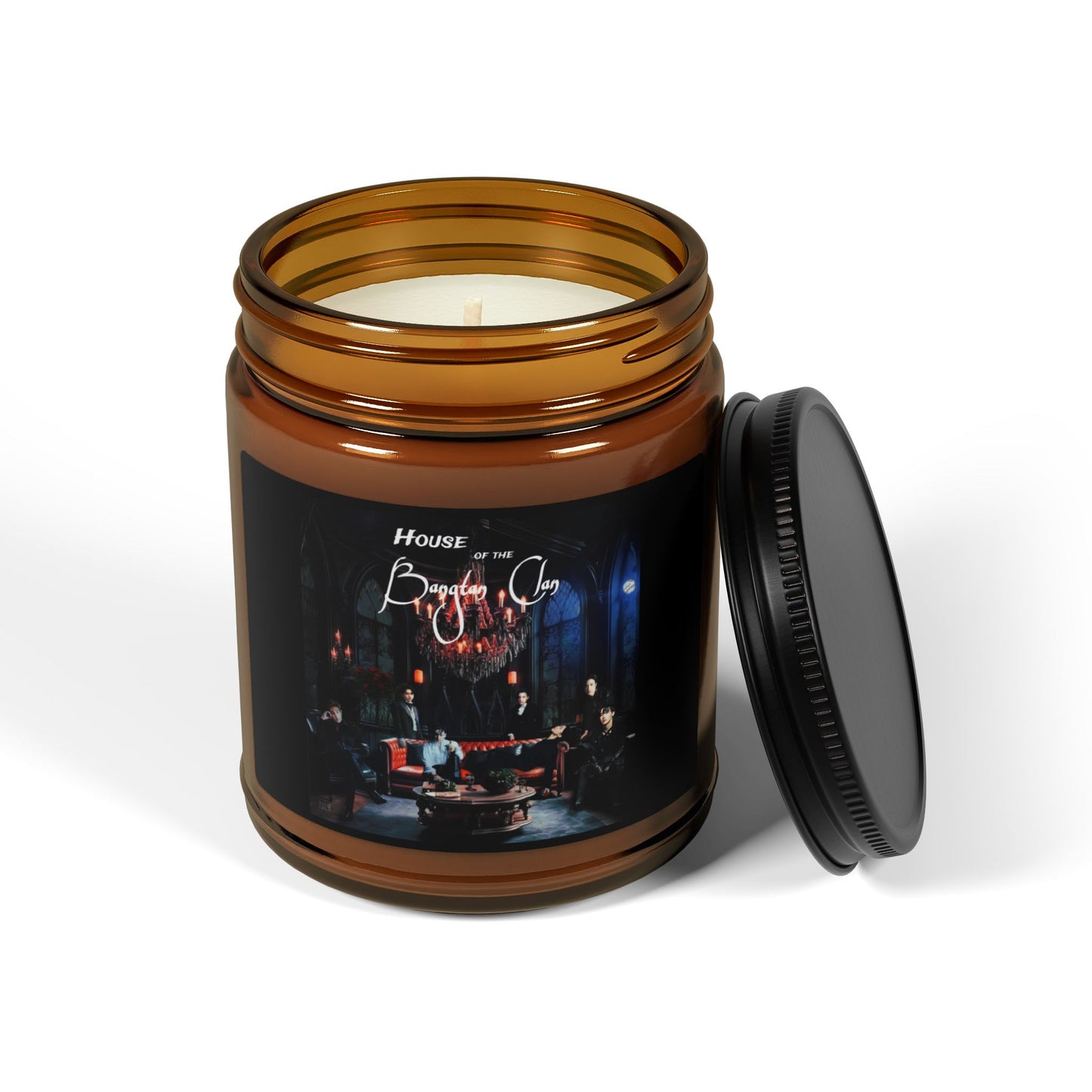 House of the Bangtan Clan Scented Soy Candle (Multi-Size, Amber Jar)