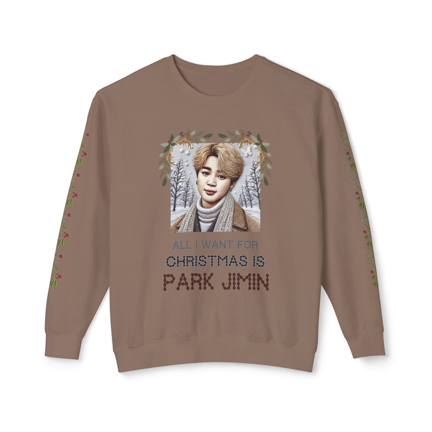 Christmas Jimin Unisex Lightweight Crewneck Sweatshirt