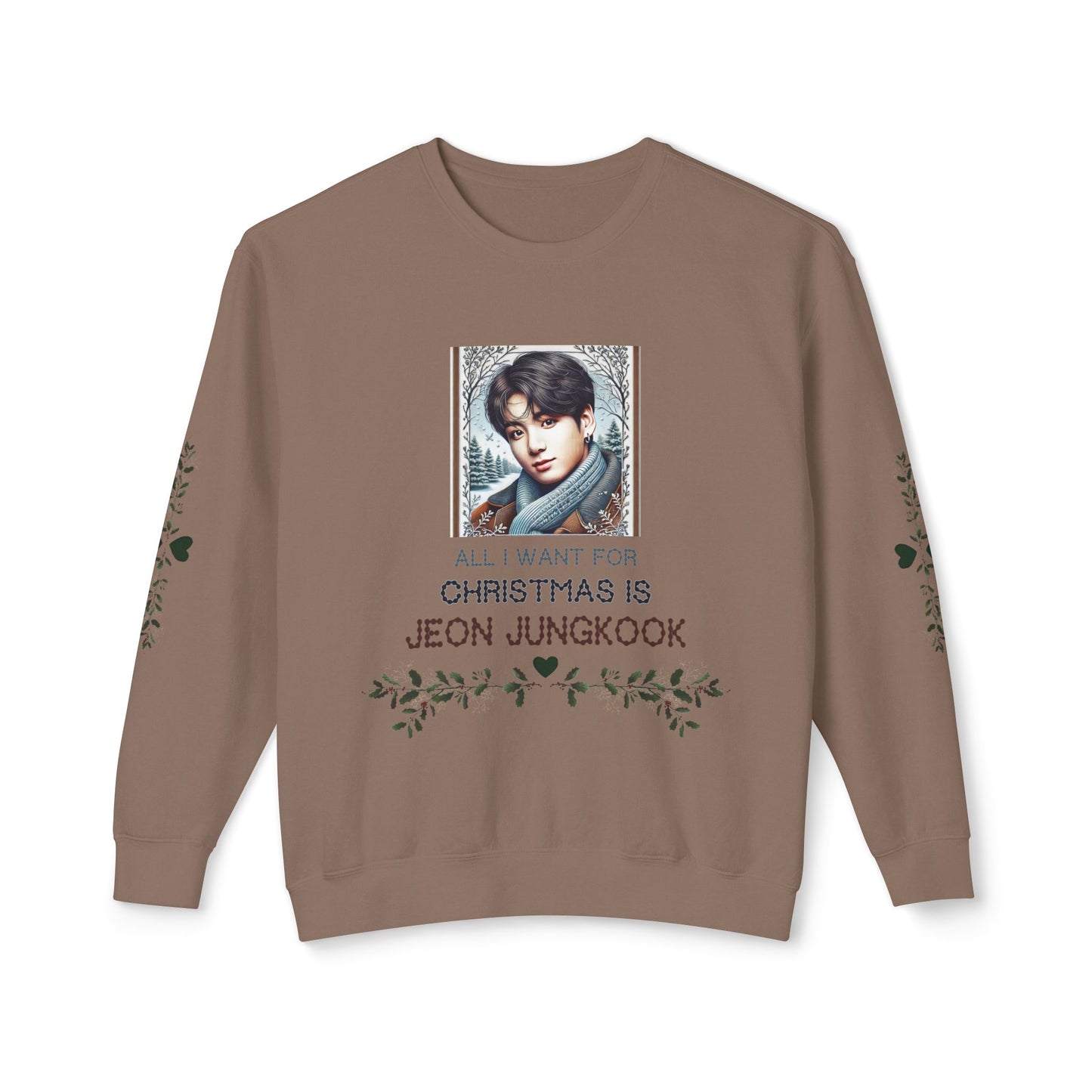 Christmas Jungkook Unisex Lightweight Crewneck Sweatshirt