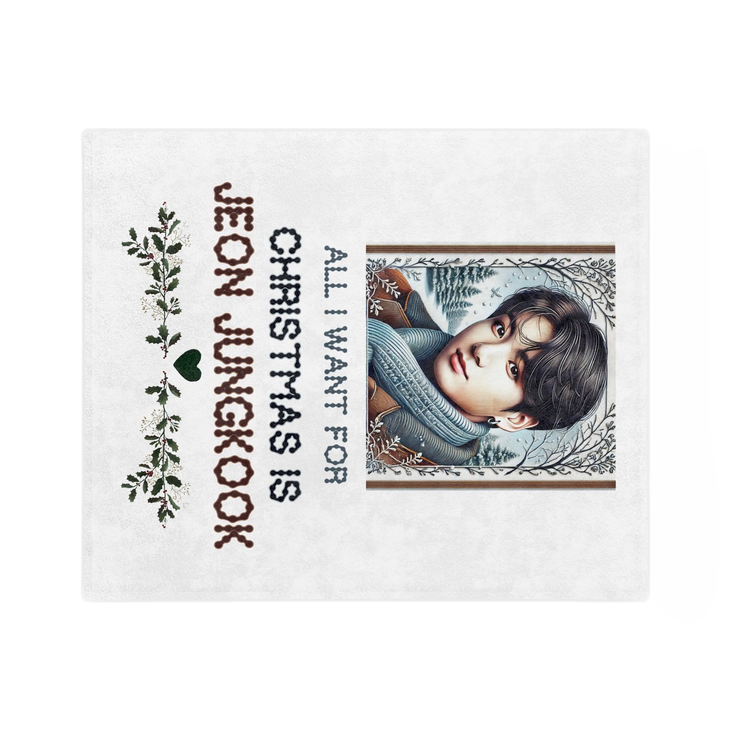 Christmas Jungkook Velveteen Microfiber Blanket