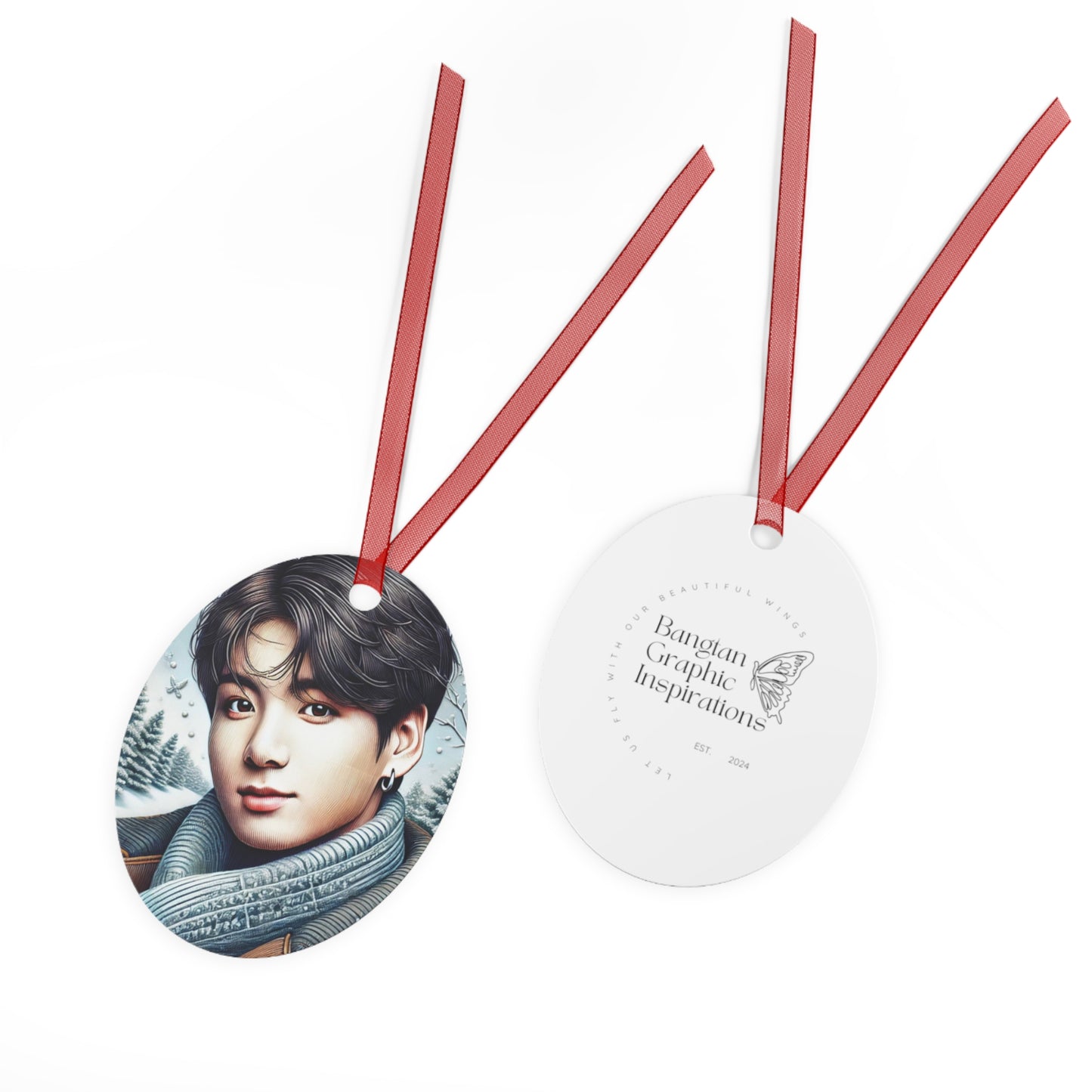 Christmas Jungkook Metal Ornaments