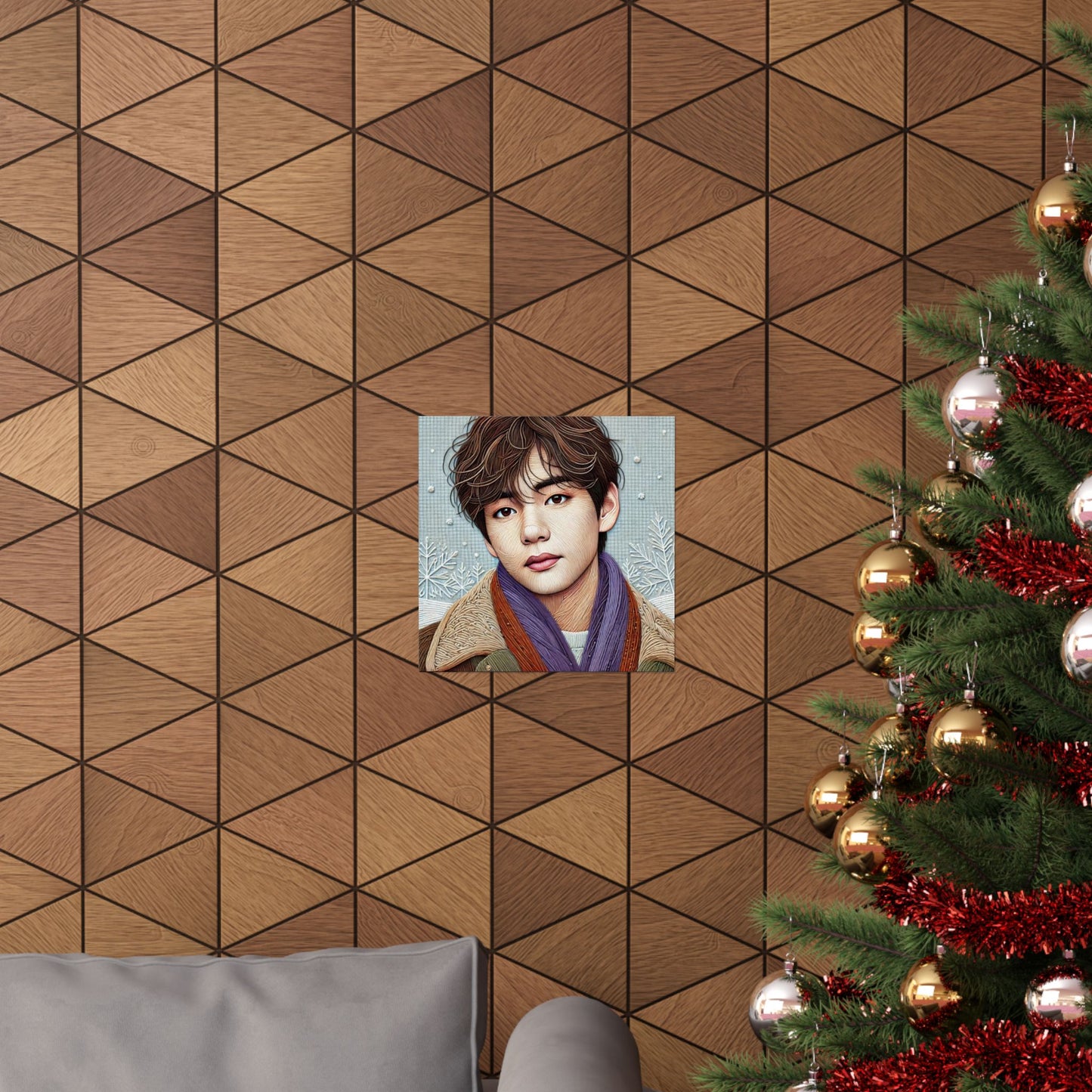 Christmas Taehyung Matte Vertical Posters