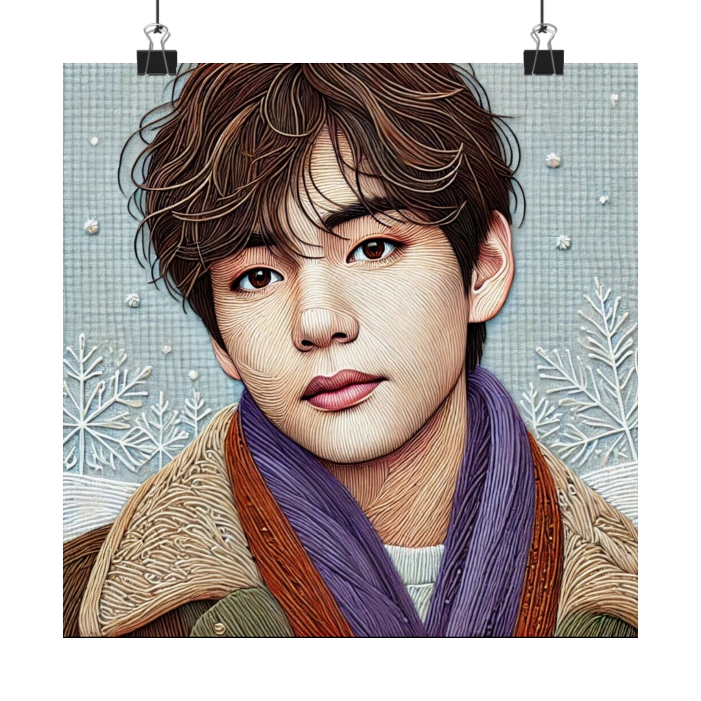 Christmas Taehyung Matte Vertical Posters