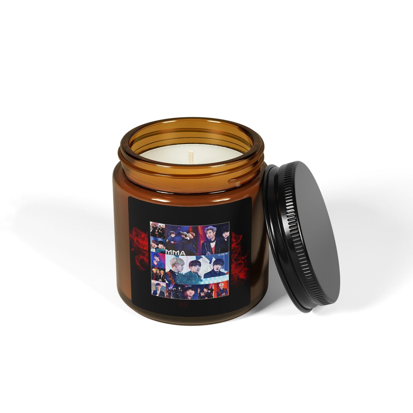 11/19/16 Scented Soy Candle (Multi-Size, Amber Jar)