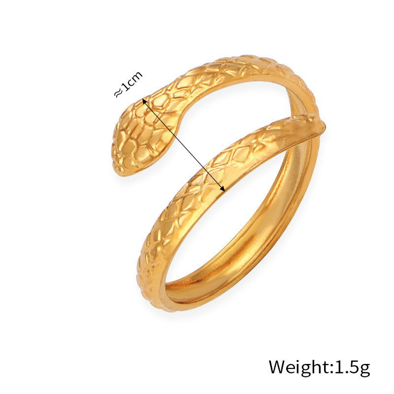 I Hate Snakeu 18K Gold Snake Wrap Ring