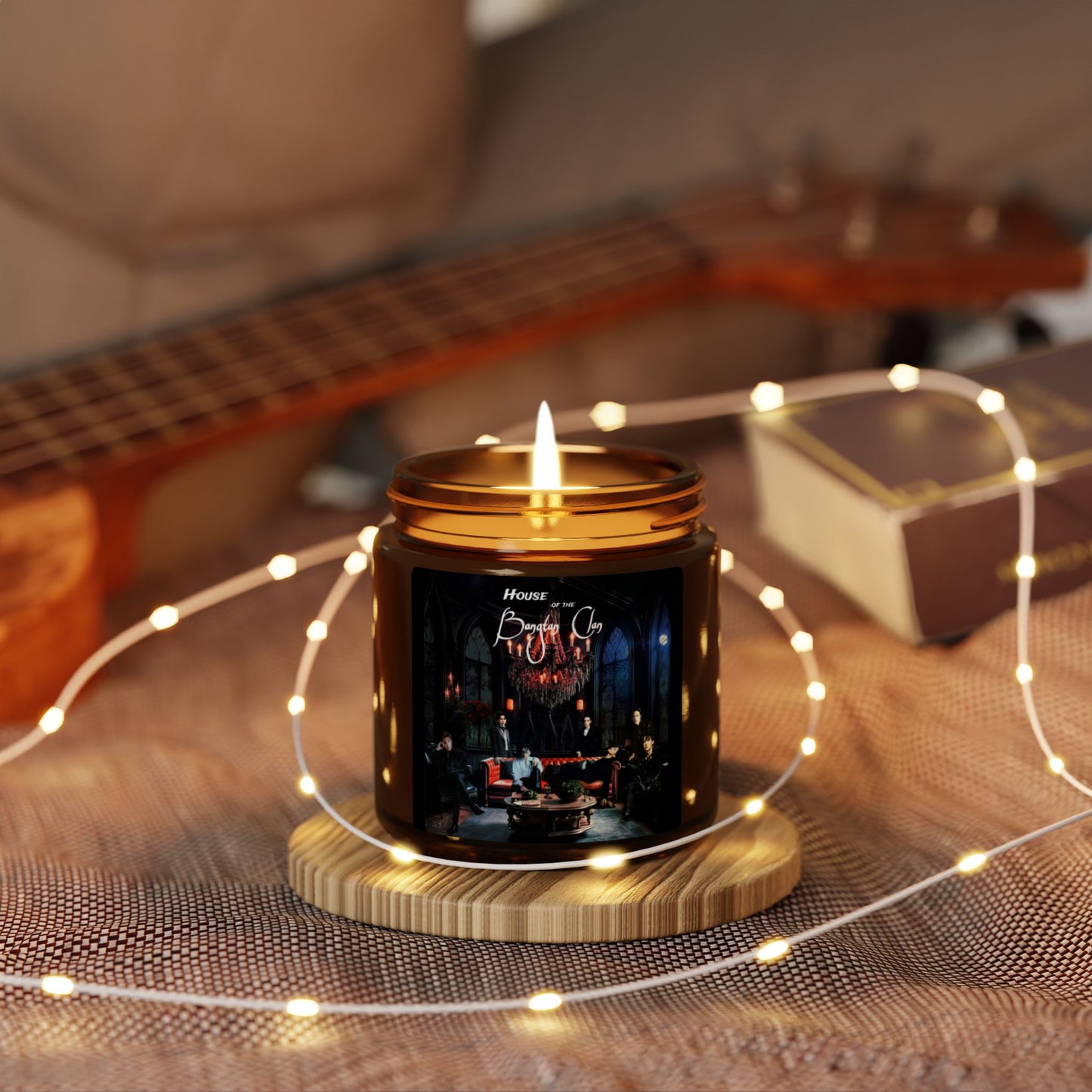 House of the Bangtan Clan Scented Soy Candle (Multi-Size, Amber Jar)