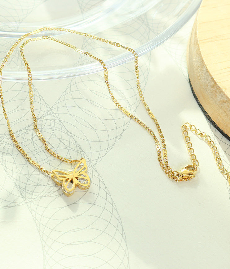 Butterfly 18K Sparkling Necklace