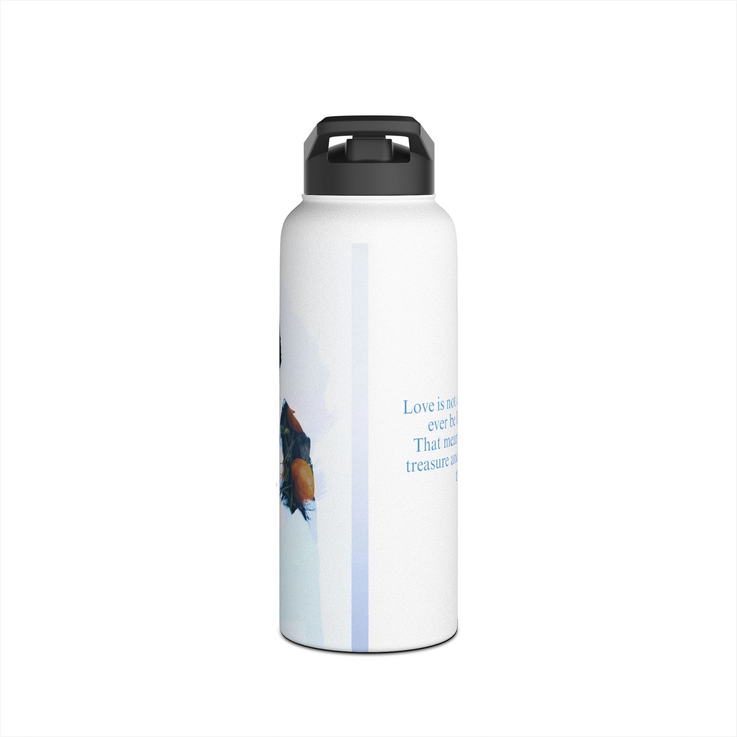 Min Yoongi Graphic Stainless Steel Water Bottle, Standard Lid