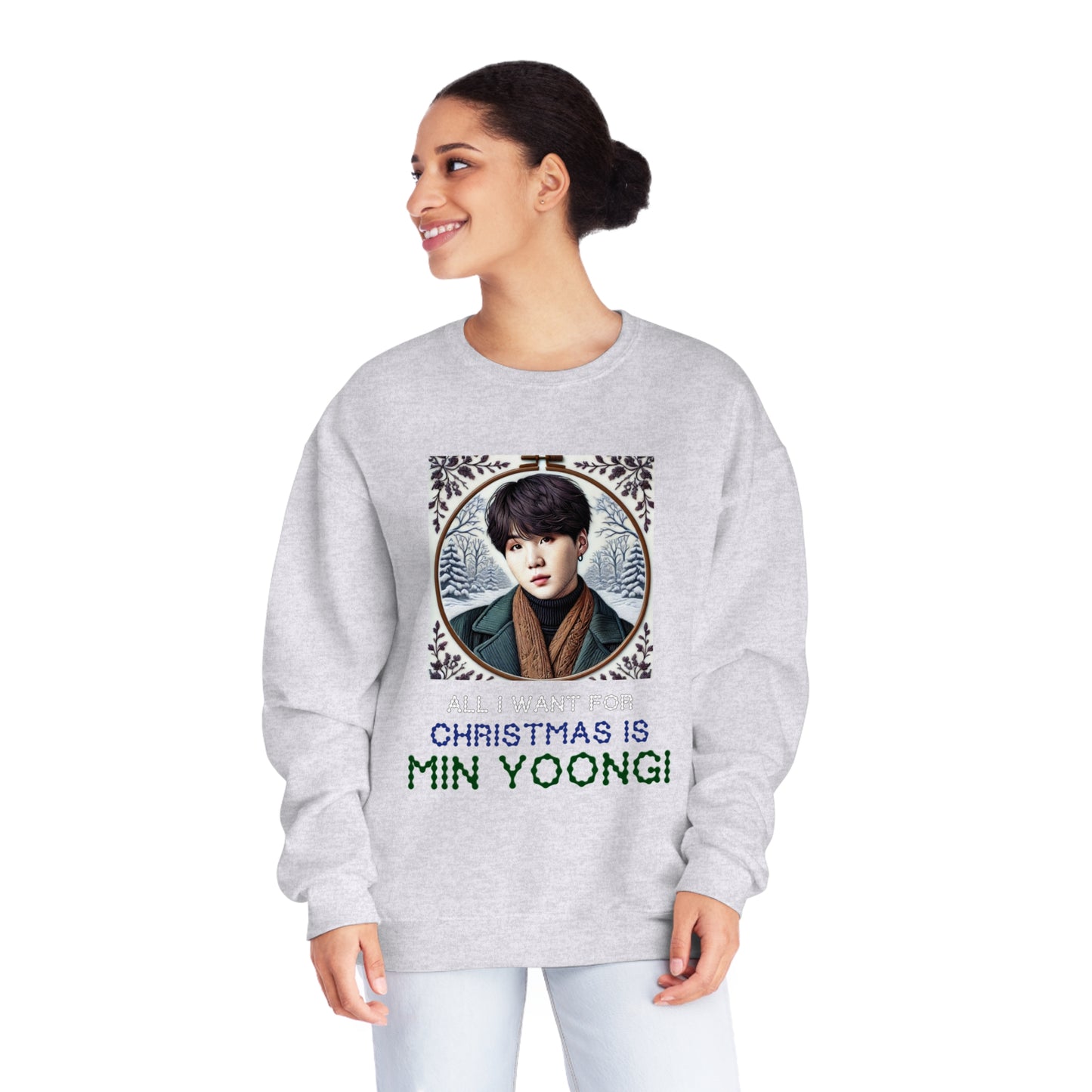 Christmas Yoongi Unisex NuBlend® Crewneck Sweatshirt