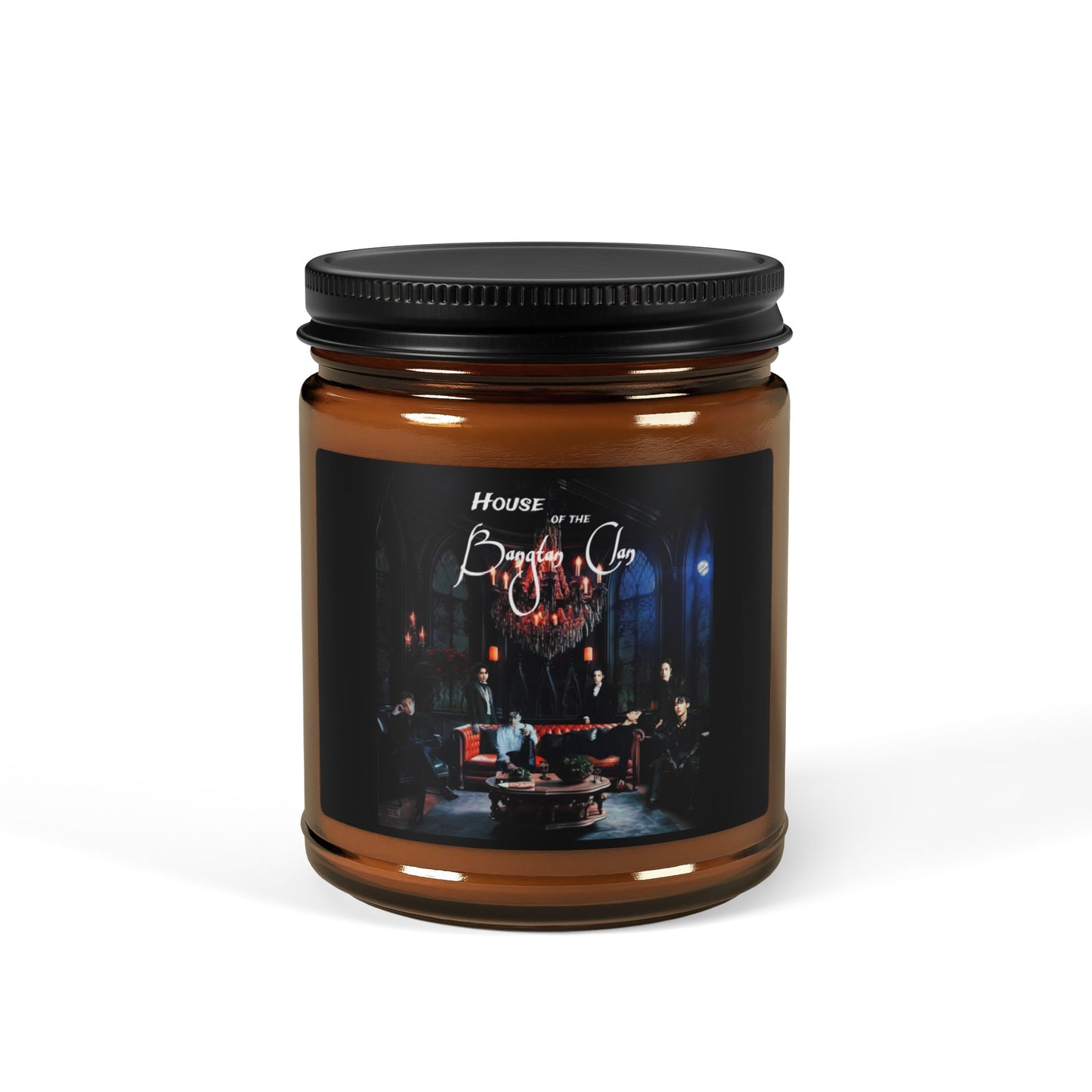 House of the Bangtan Clan Scented Soy Candle (Multi-Size, Amber Jar)