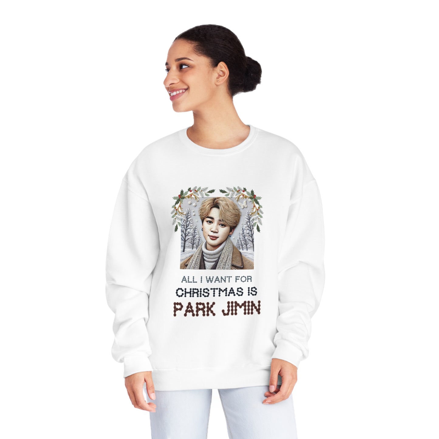 Christmas Jimin Unisex NuBlend® Crewneck Sweatshirt