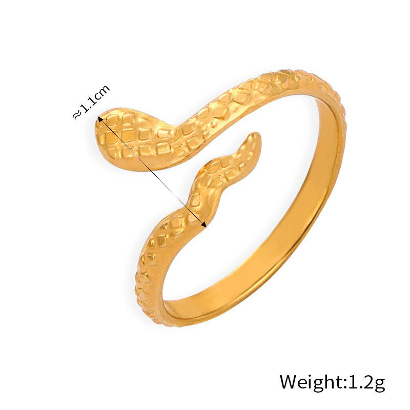 I Hate Snakeu 18K Gold Snake Wrap Ring