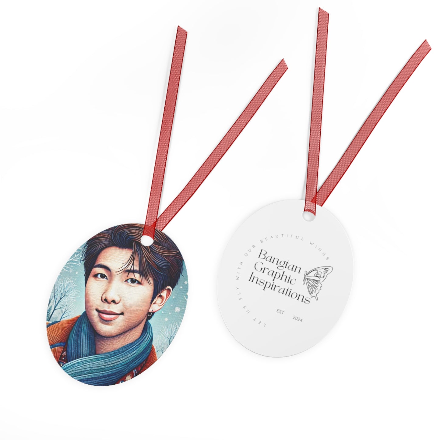 Christmas Namjoon Metal Ornaments