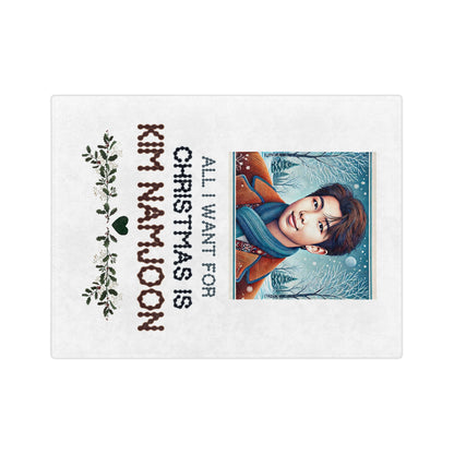 Christmas Namjoon Velveteen Microfiber Blanket