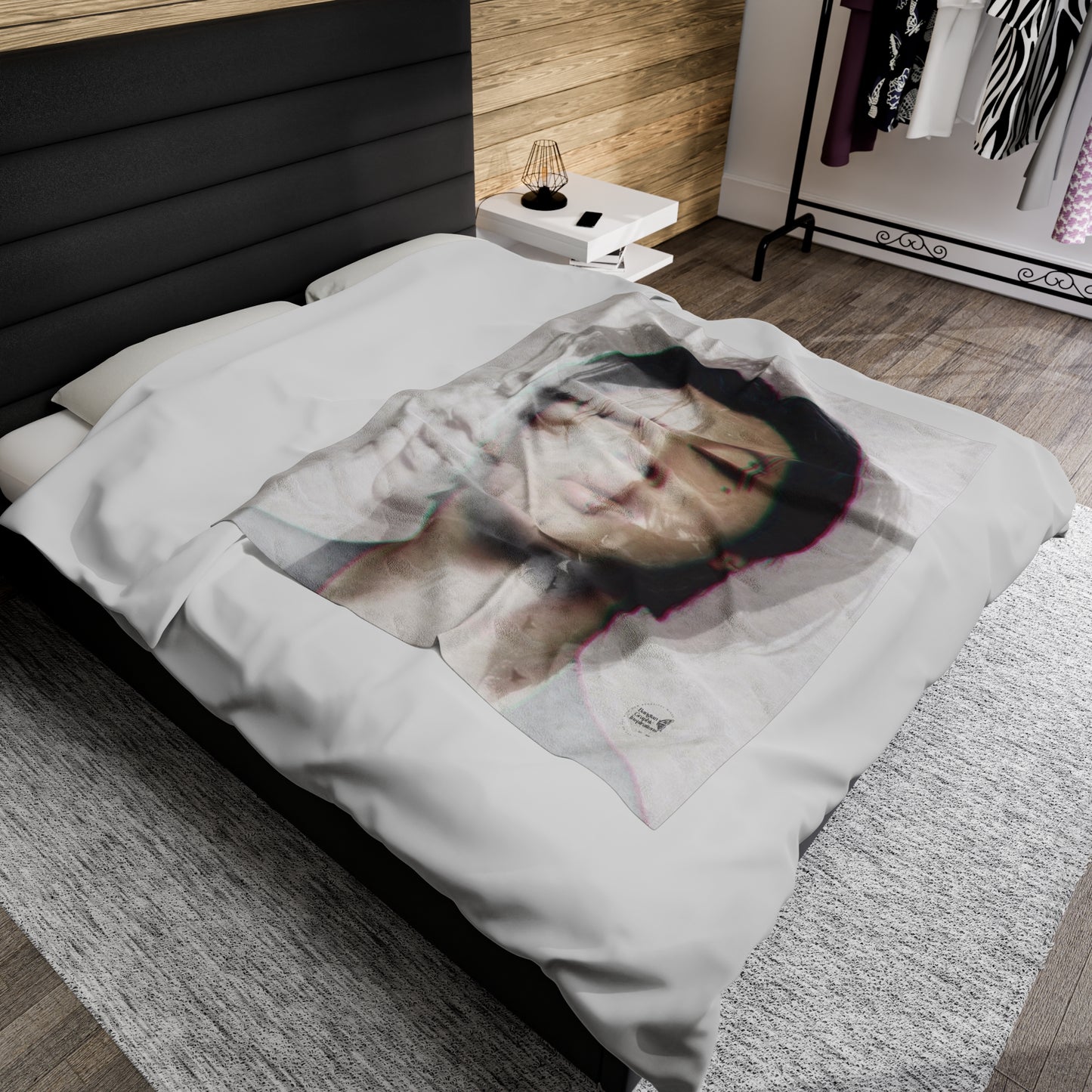 Jimin Graphic Velveteen Plush Blanket