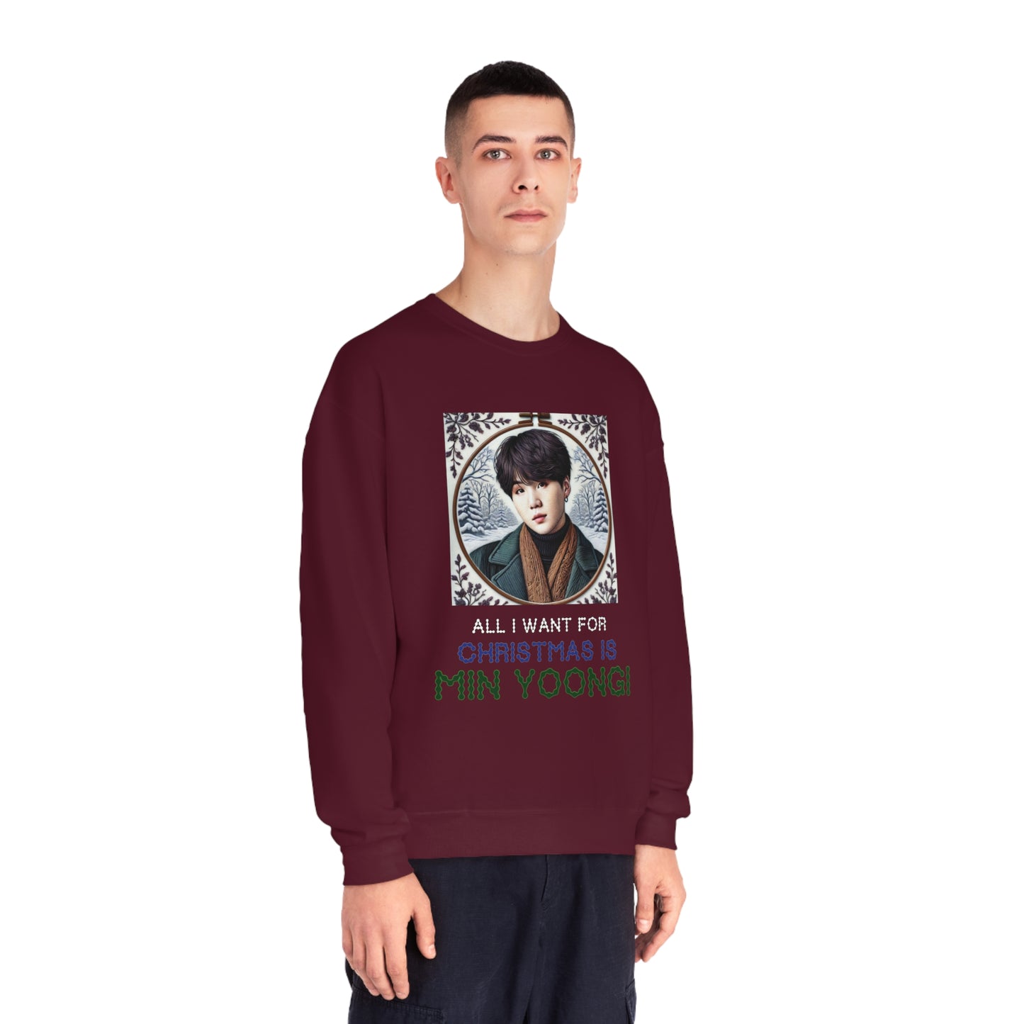 Christmas Yoongi Unisex NuBlend® Crewneck Sweatshirt