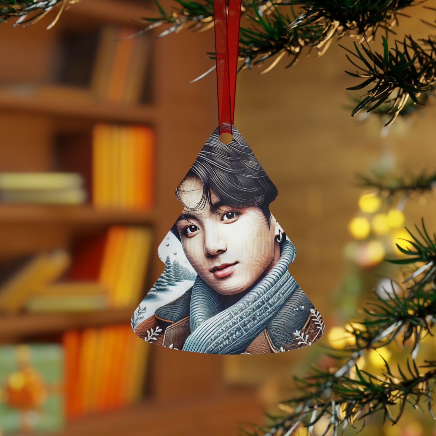 Christmas Jungkook Metal Ornaments