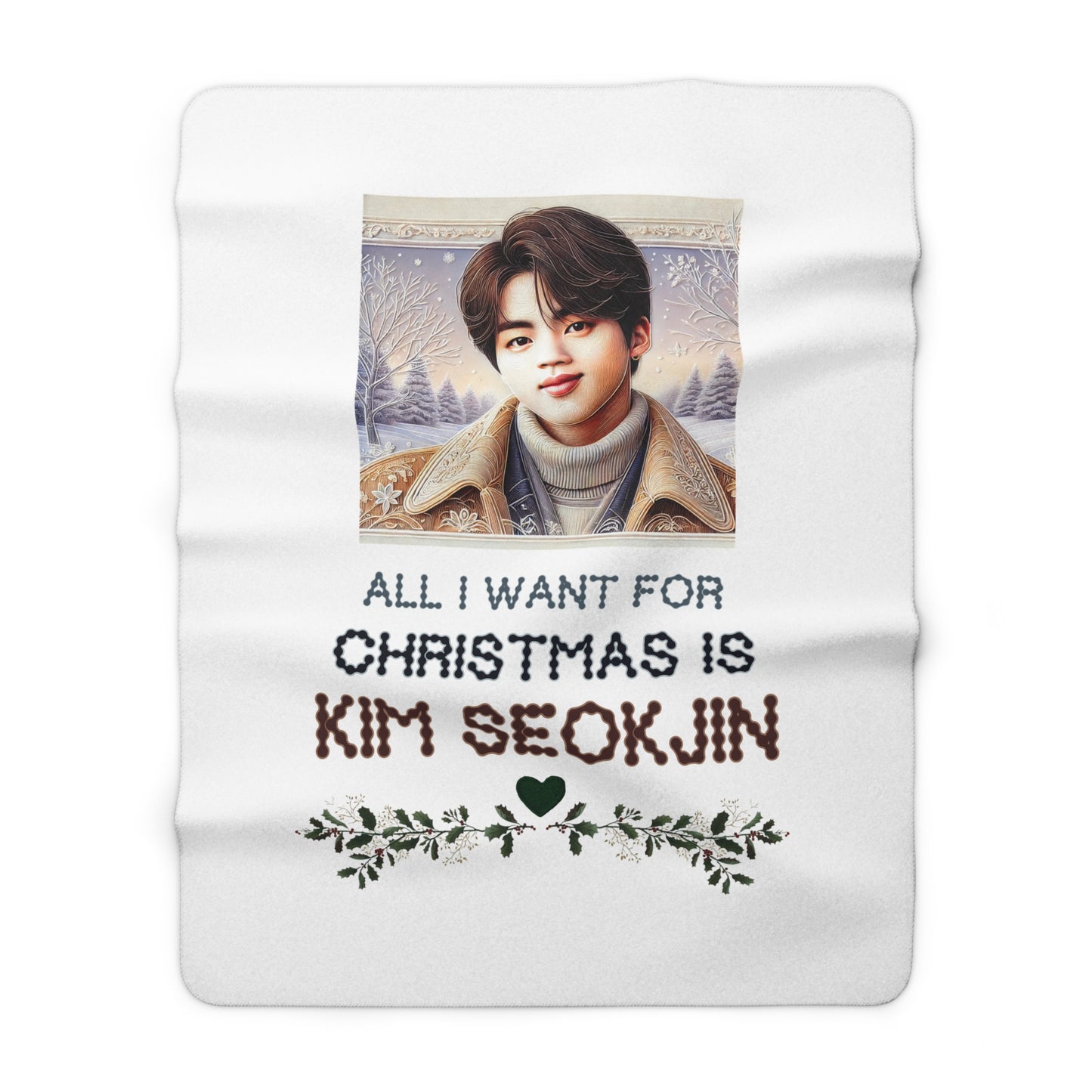 Christmas Jin Sherpa Fleece Blanket