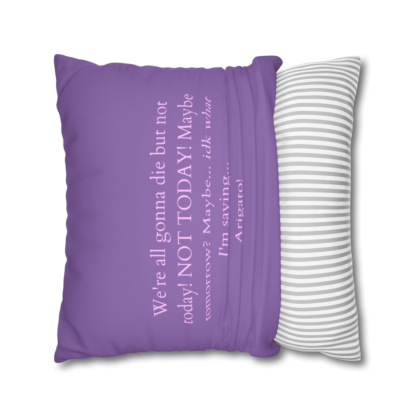 Namjooning Content Faux Suede Square Pillowcase