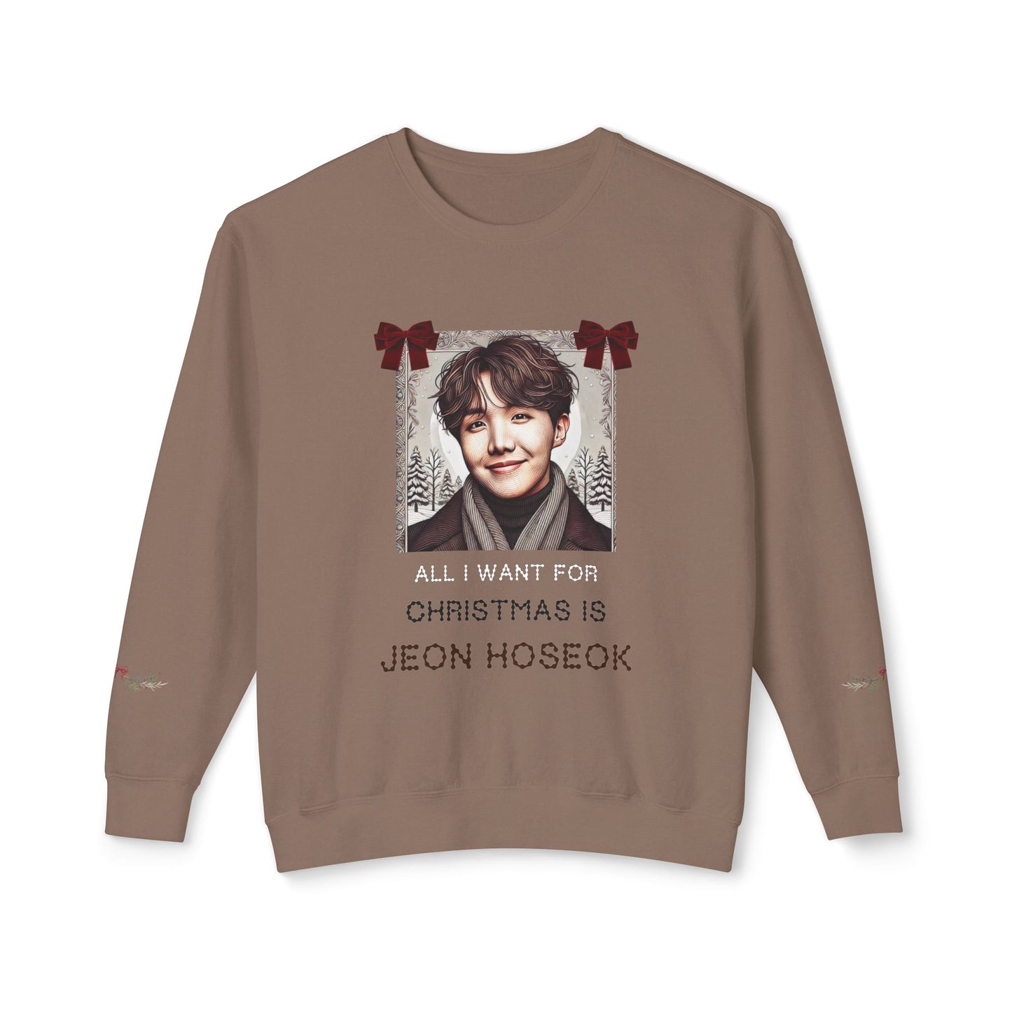 Christmas Jhope Unisex Lightweight Crewneck Sweatshirt