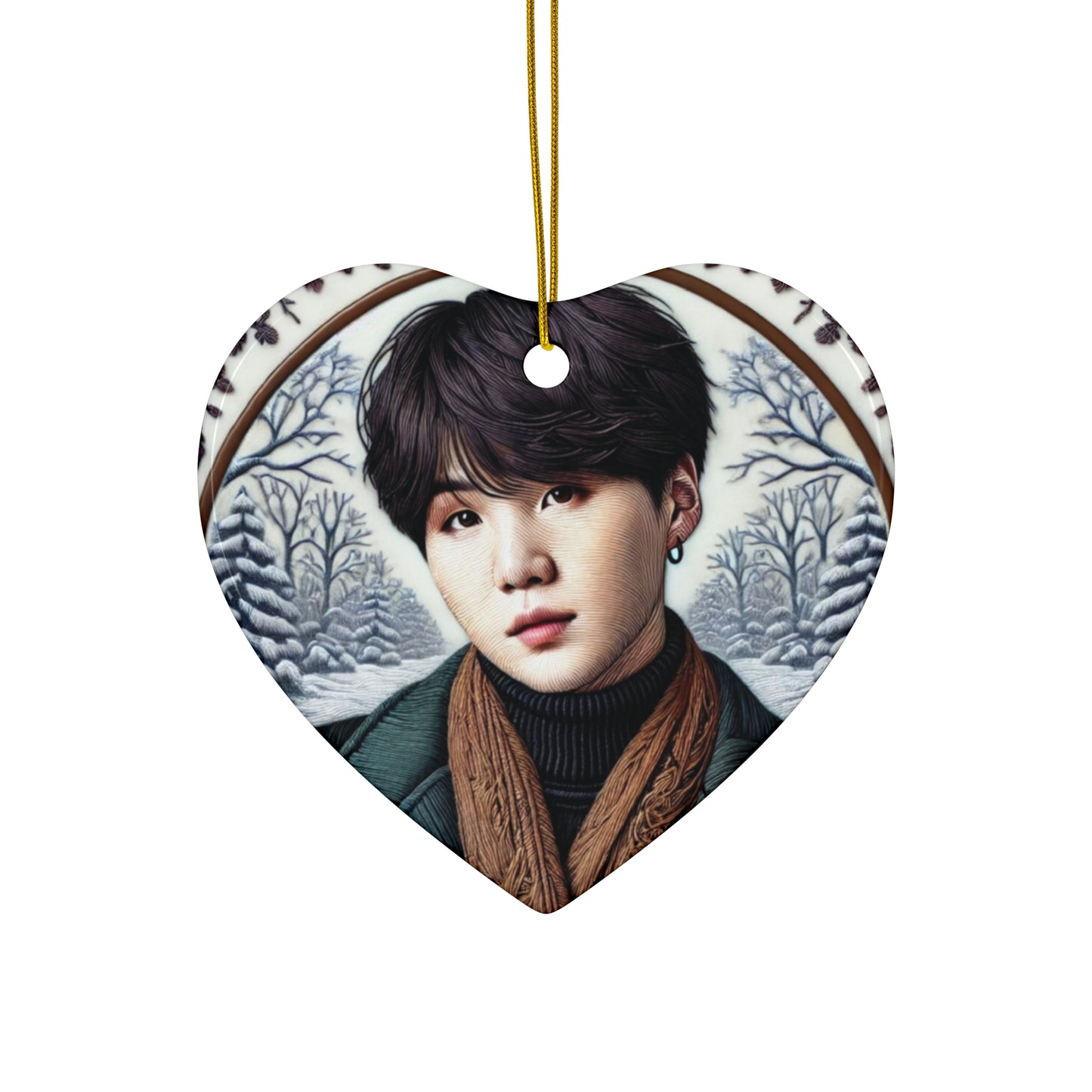 Christmas Yoongi Ceramic Ornament, 4 Shapes