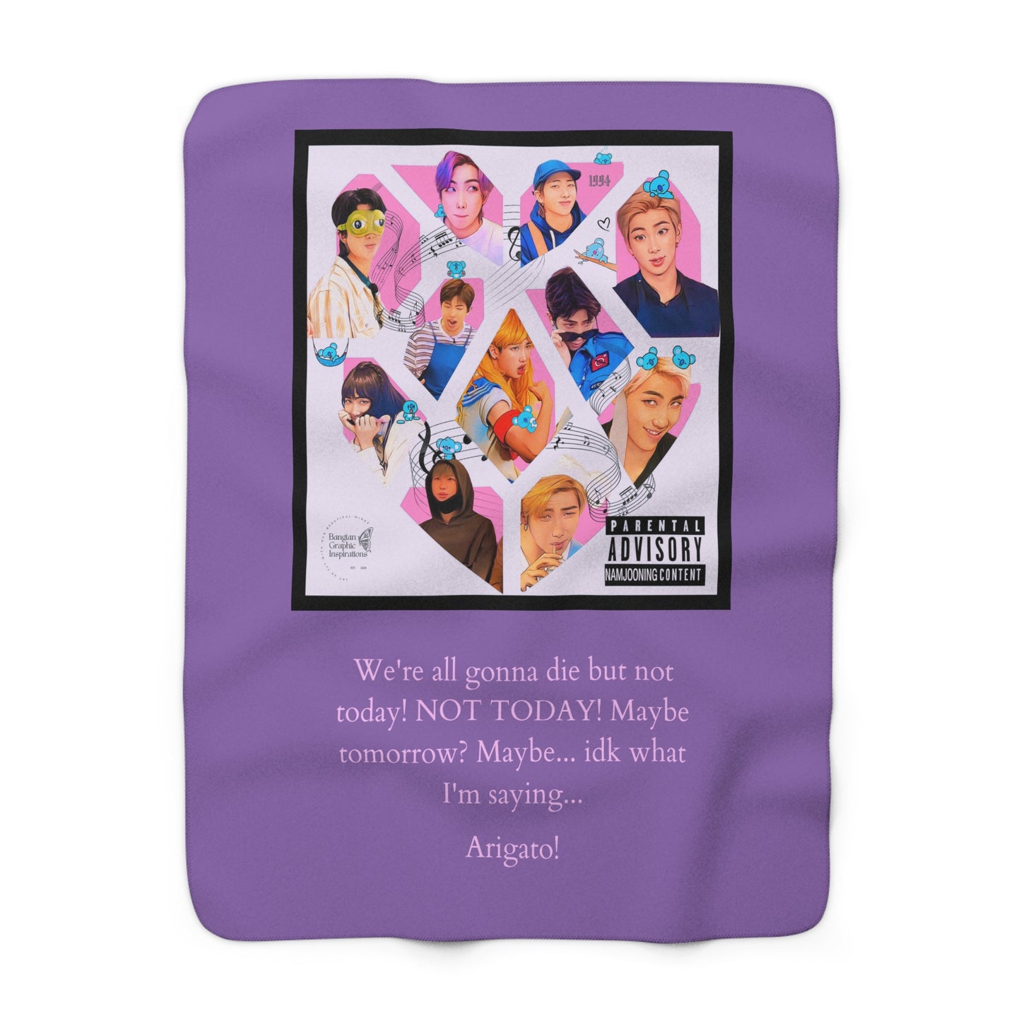 Namjooning Graphic Sherpa Fleece Blanket