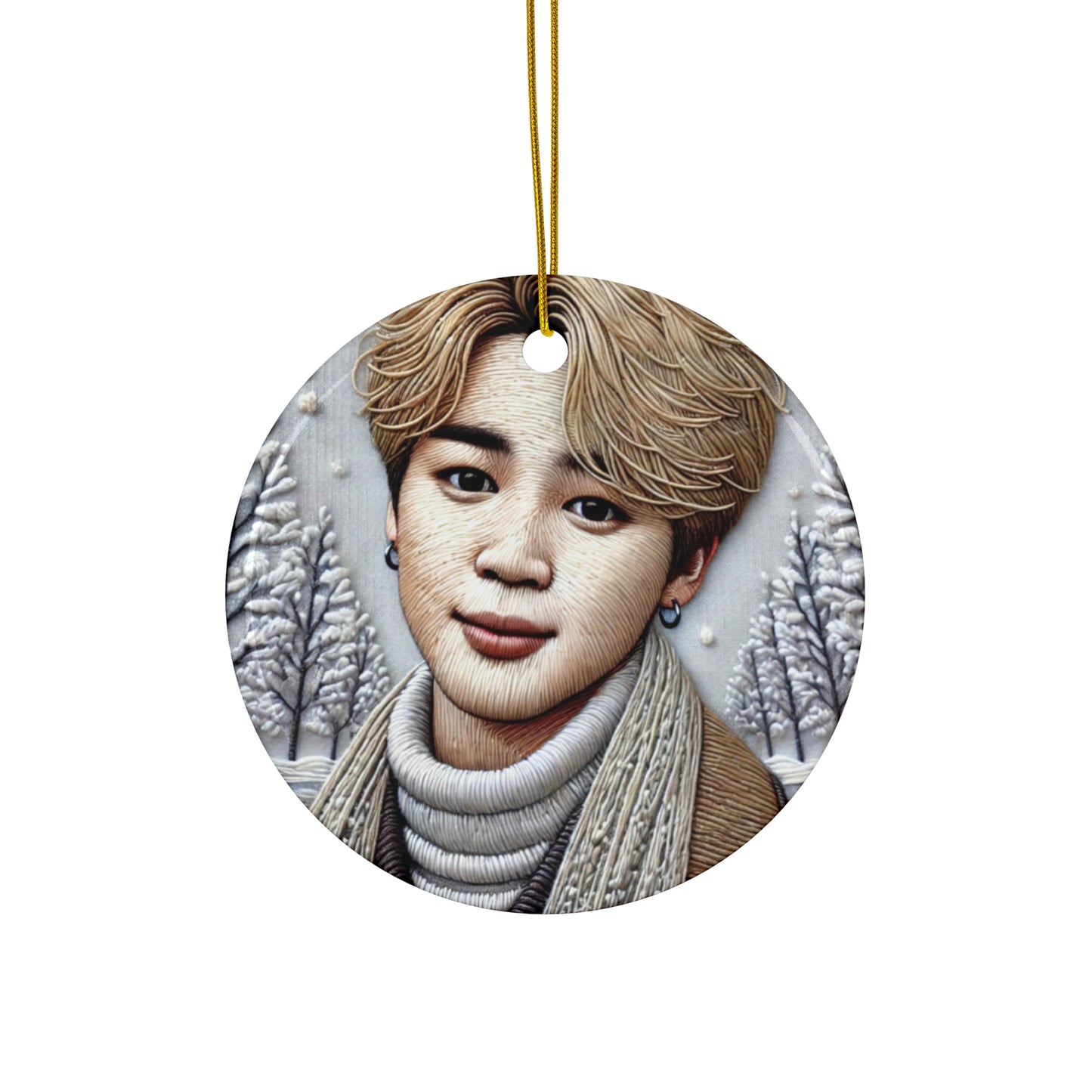 Christmas Jimin Ceramic Ornament, 4 Shapes