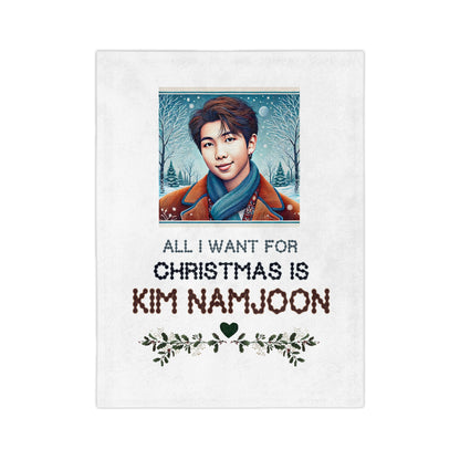 Christmas Namjoon Velveteen Microfiber Blanket
