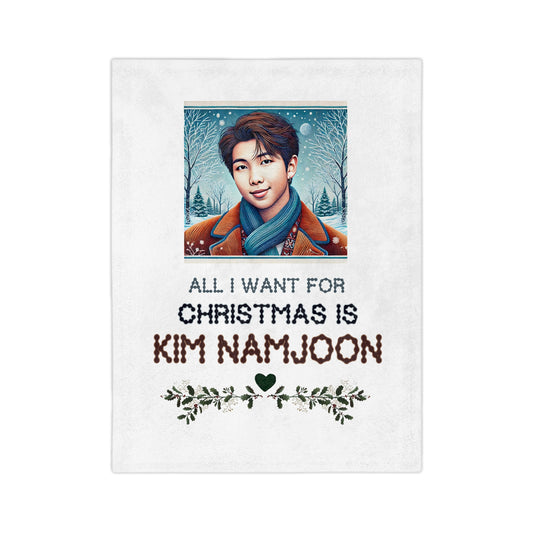 Christmas Namjoon Velveteen Microfiber Blanket