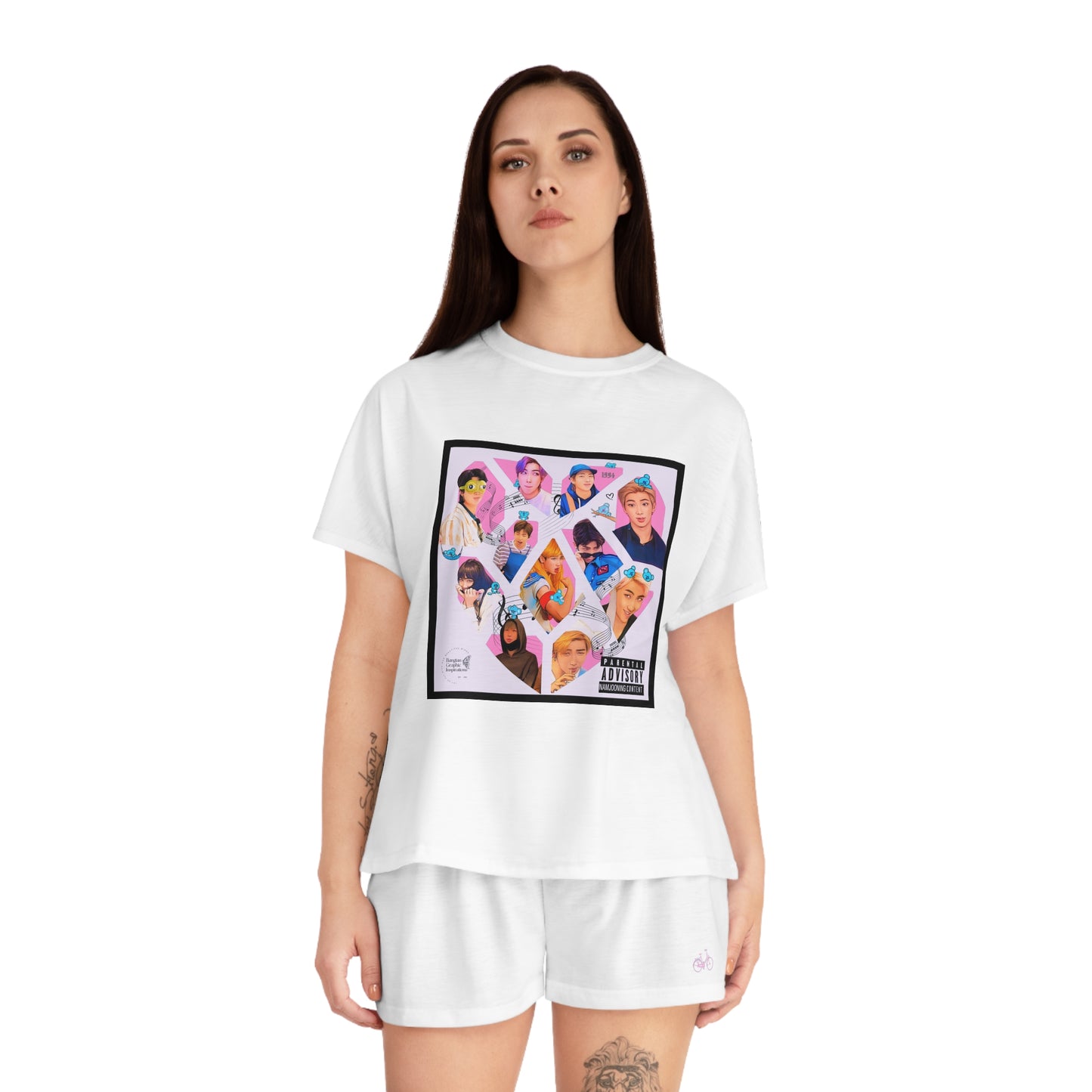 Namjooning Graphic Women's Short Pajama Set (AOP)