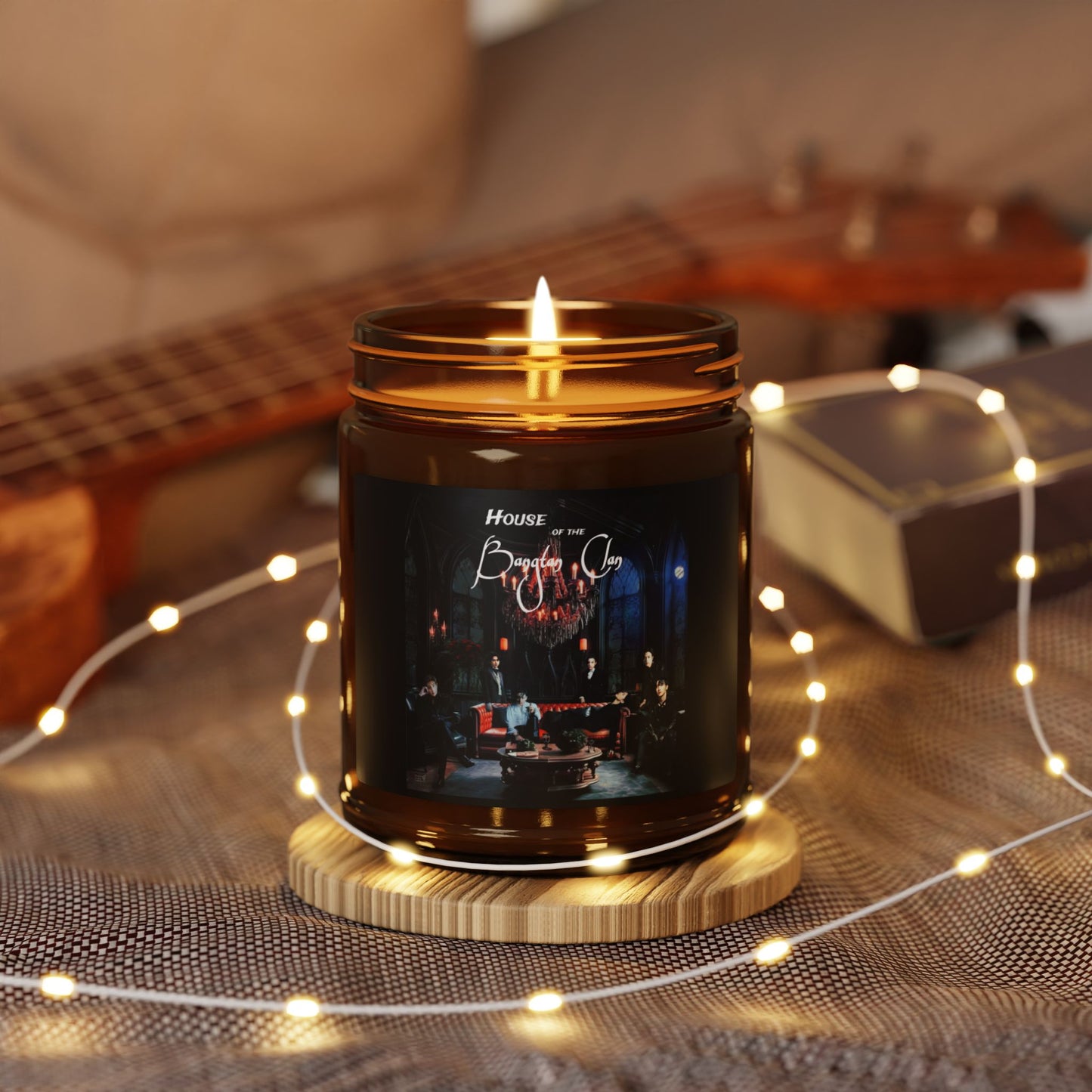 House of the Bangtan Clan Scented Soy Candle (Multi-Size, Amber Jar)