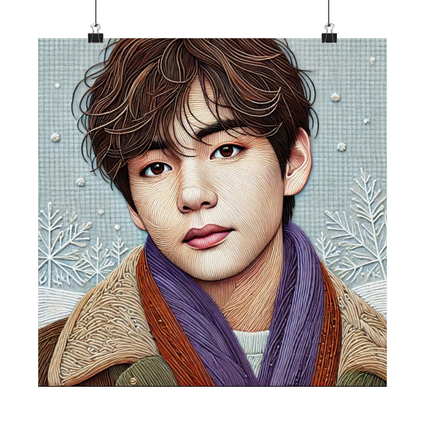 Christmas Taehyung Matte Vertical Posters