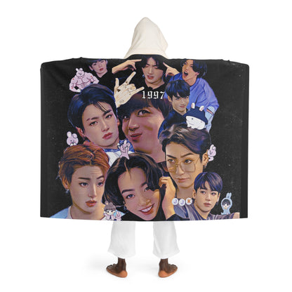 International Playboy Hooded Sherpa Fleece Blanket