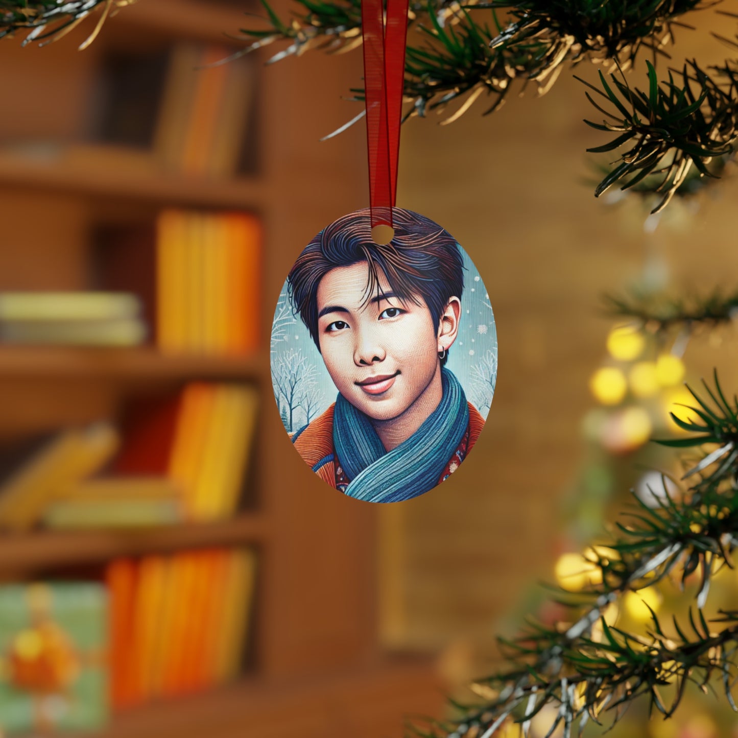 Christmas Namjoon Metal Ornaments