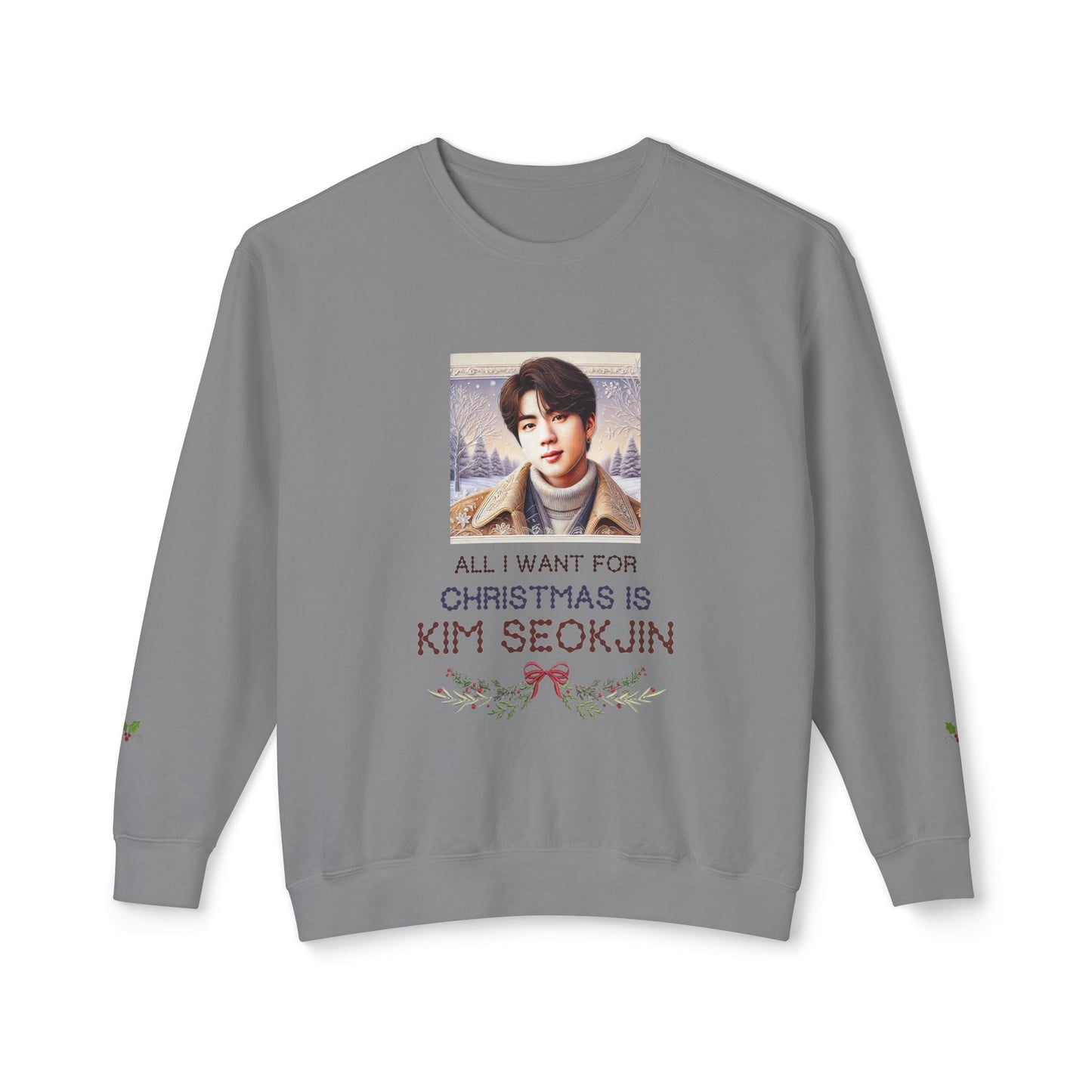 Christmas Jin Unisex Lightweight Crewneck Sweatshirt