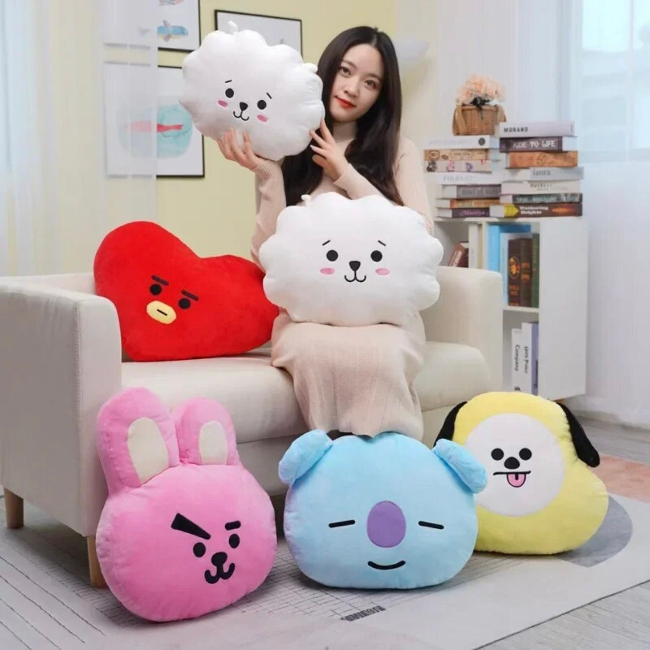 Bt21 Line Friends Cute Pillow Chair Cushion