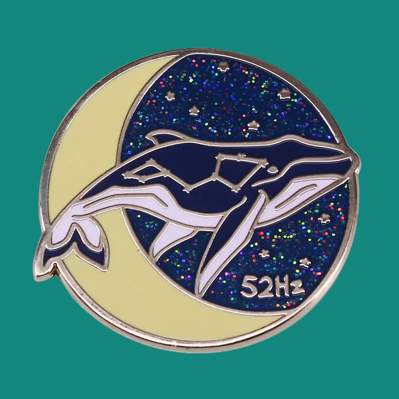 Loneliest Whale Metal Enamel Pin