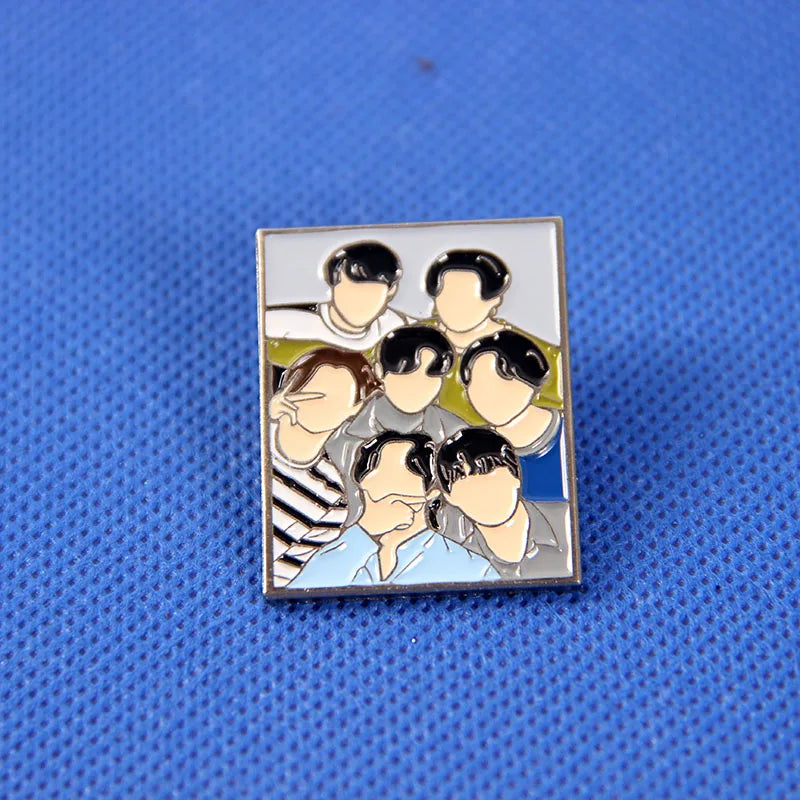 Rap Monster Jimin V Jin Jungkook SUGA J-HOPE Enamel Brooch Pins Fashion Jewelry Gift Metal Backpack Bag Collar Lapel Pins Badges