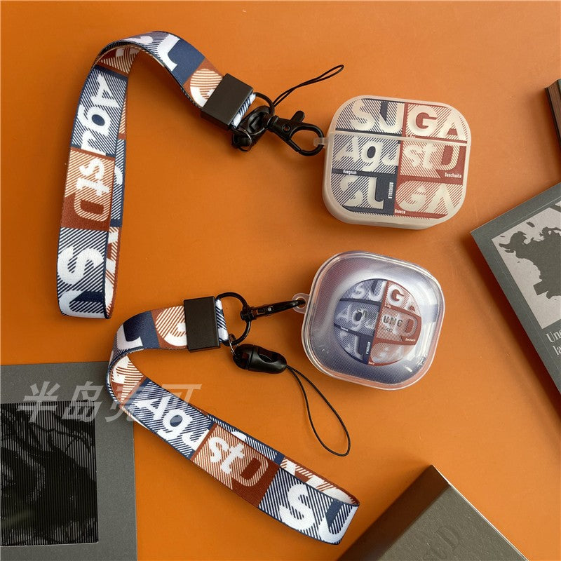 BTS Protective Cover Apple AirPods Samsung Earphone Case Pendant Lanyard Jin J Hope Cute Strap Hanging Ornament Agustd Lanyard Suga