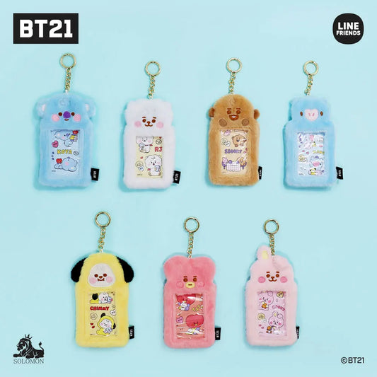 Bt21 Line Friends Plush Card Cover