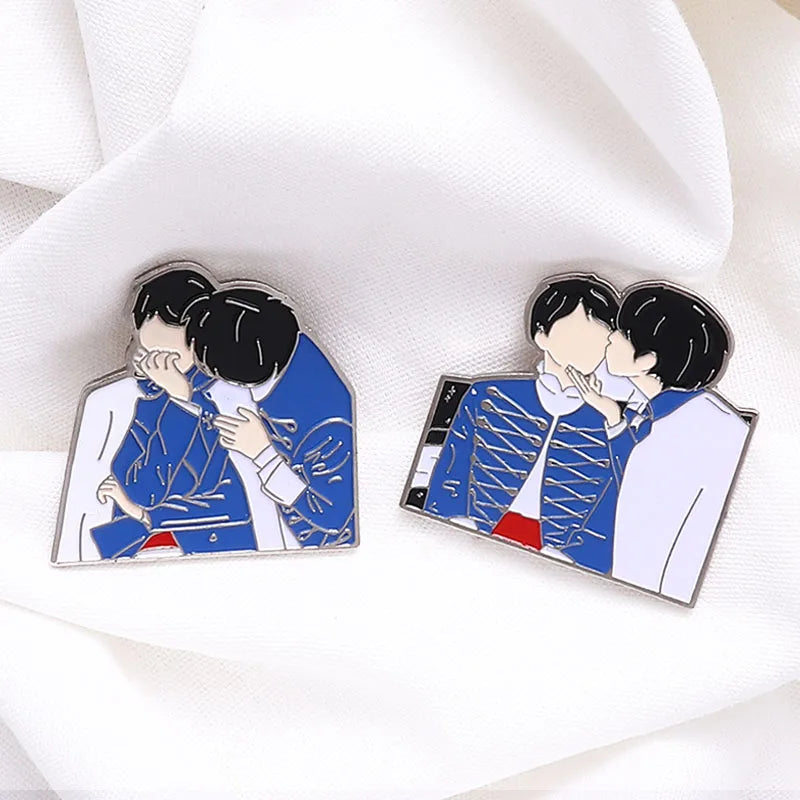 Vkook Enamel Metal Pins