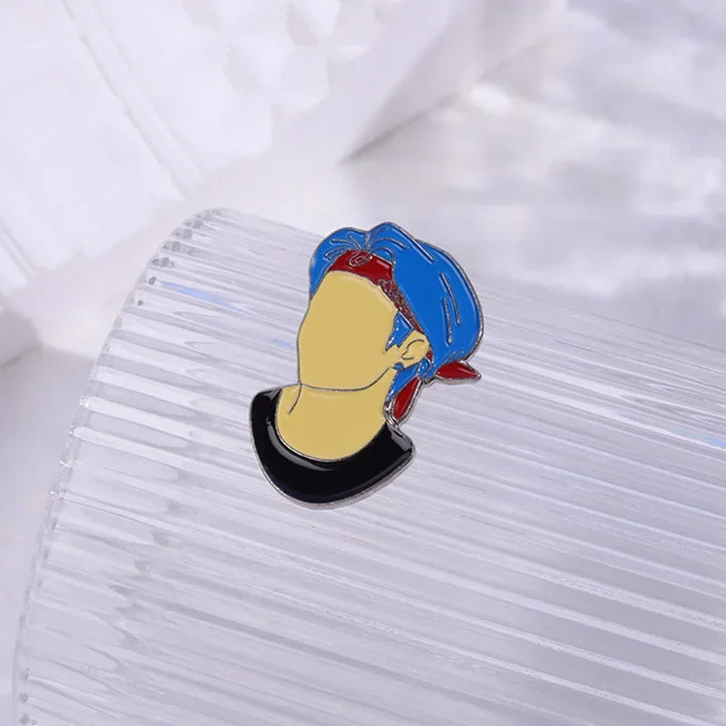 Kim Taehyung Metal Enamel Pin