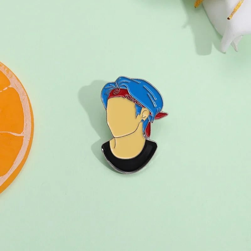 Kim Taehyung Metal Enamel Pin