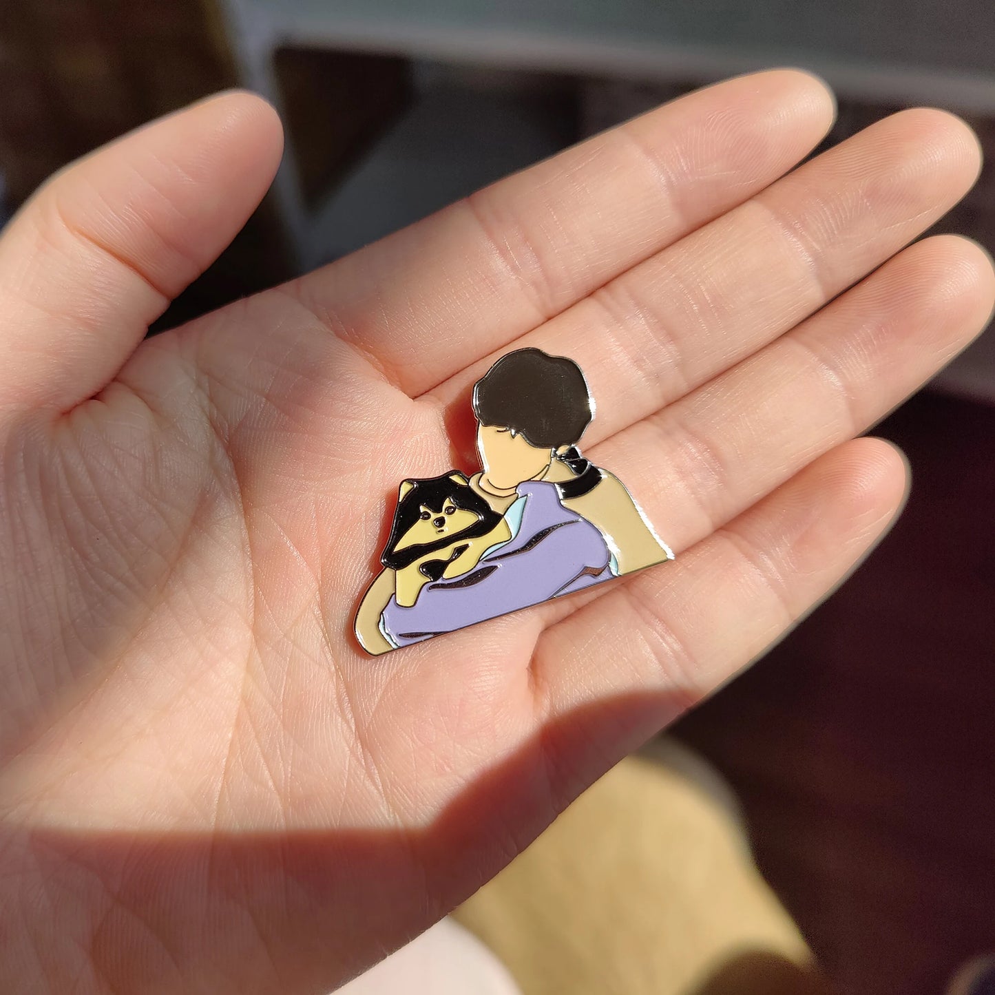 V Kim Taehyung & Yeontan  Metal Enamel Pin